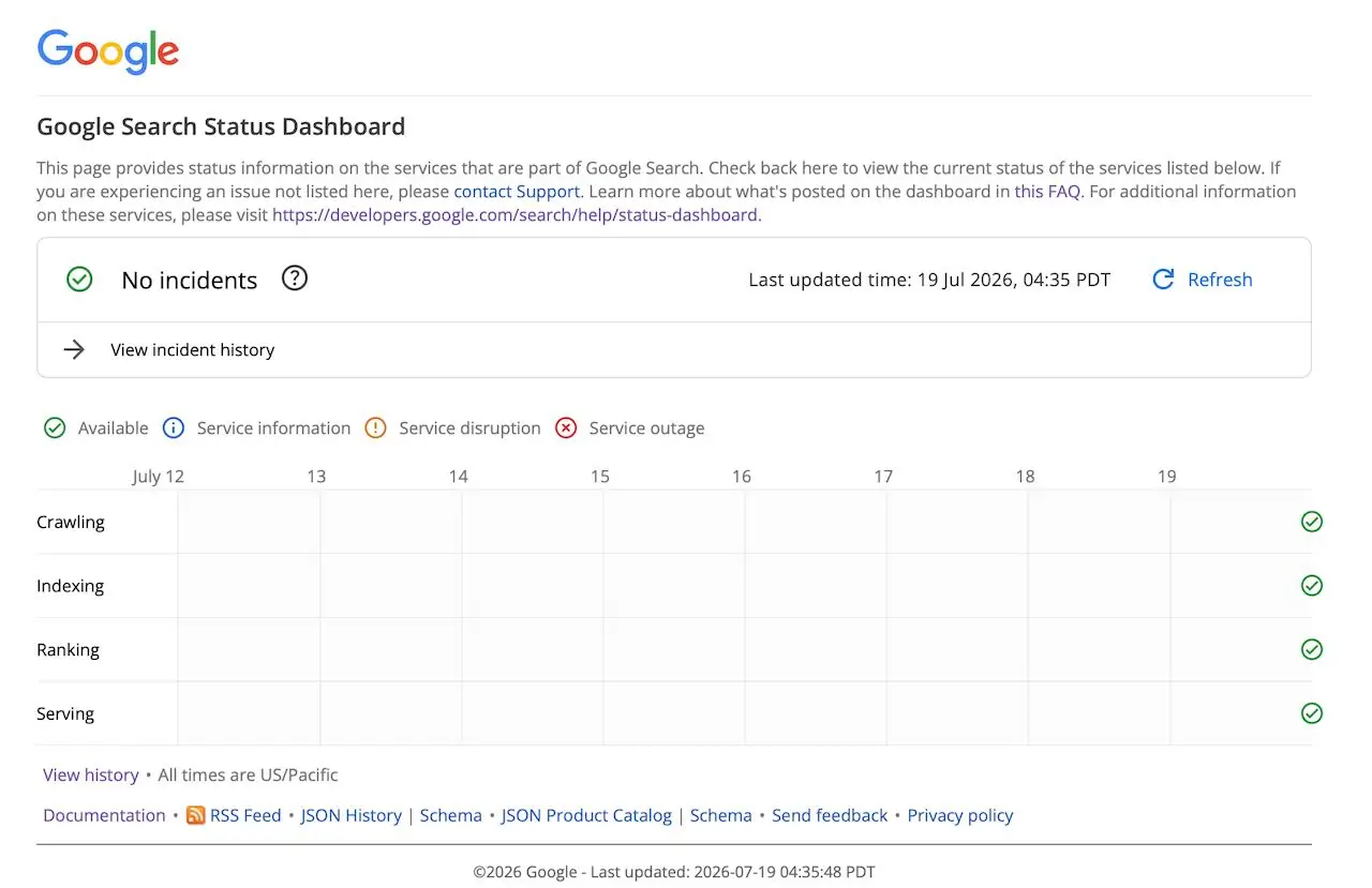 google-search-status-dashboard-19072026
